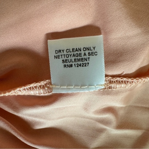 MISA Apricot Pink Domino Dress Draped Front Knee Length Women Party Cocktail NEW - Picture 11 of 16